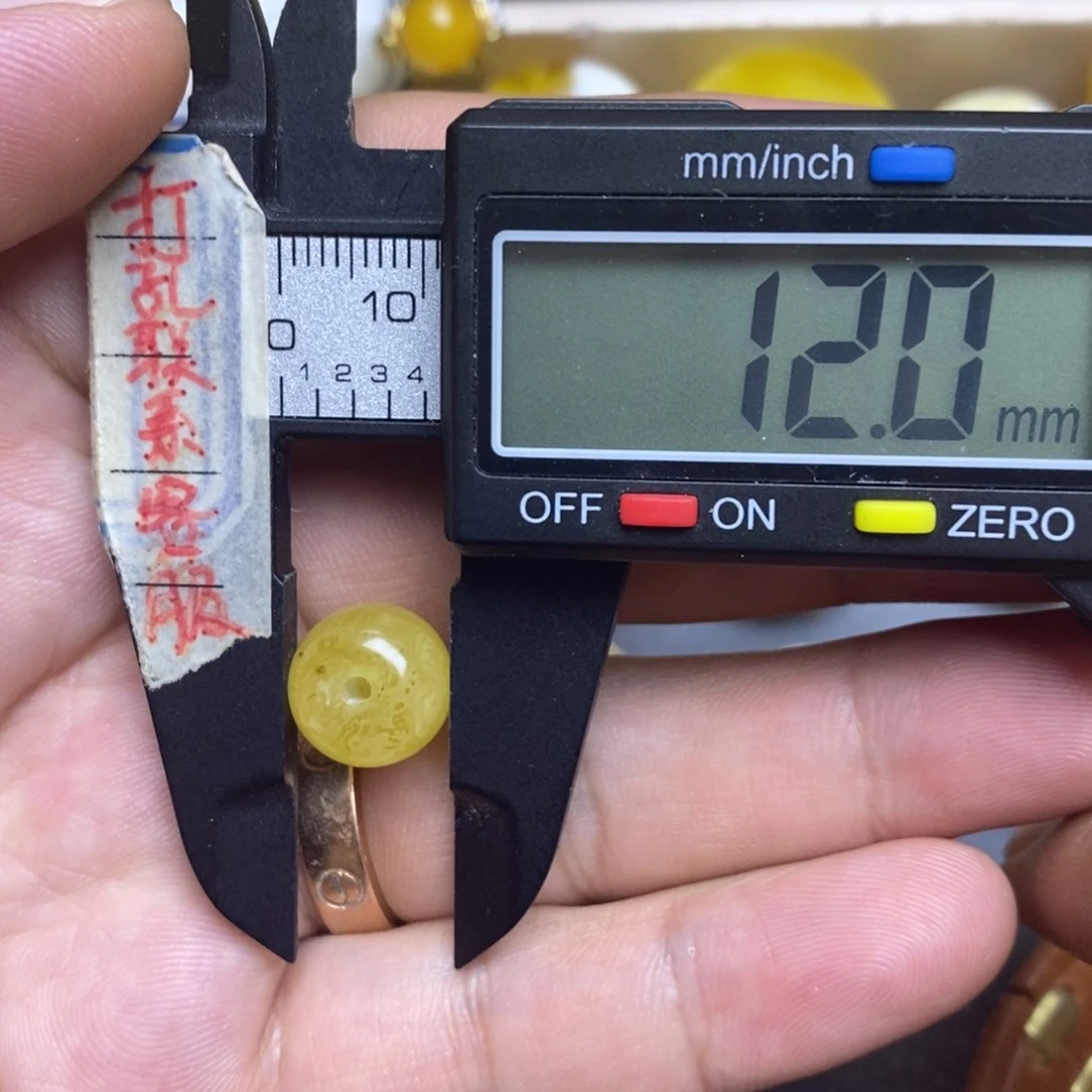 裸石蜜蜡未镶嵌12x10.1瑕疵墩子