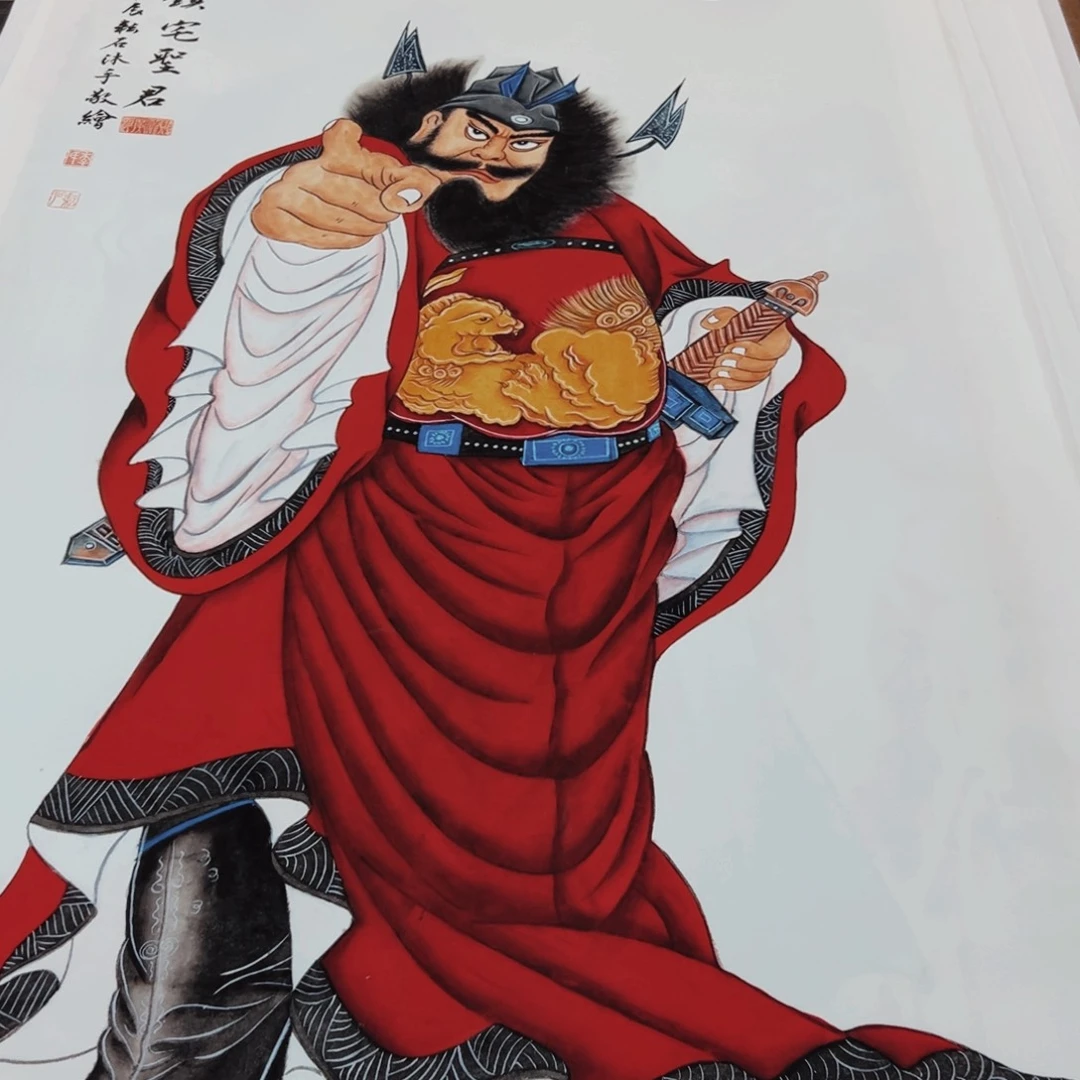 国画?****?李老师工笔钟馗