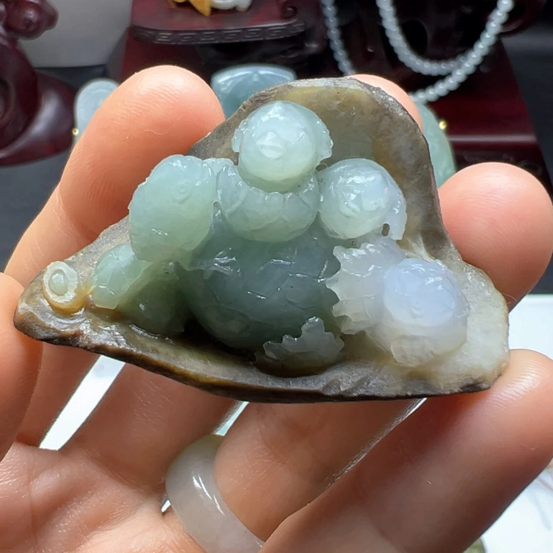 未镶嵌定制翡翠缅甸翡翠A货五子登科