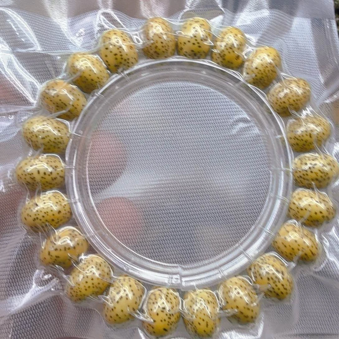 星月菩提手串34黄星月菩提单圈苹果园1.4