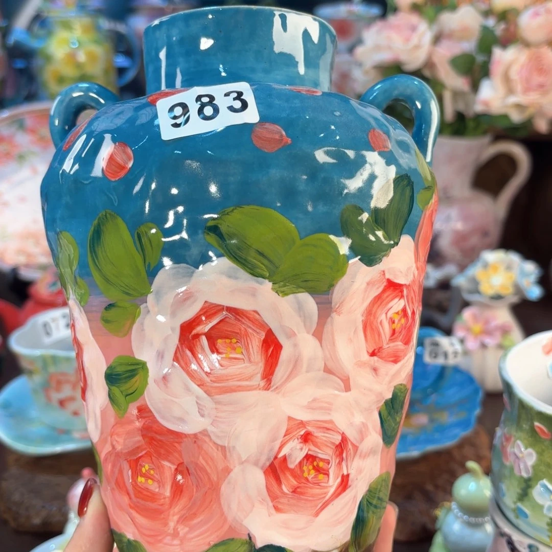 景德镇手绘高温釉下彩陶瓷茶具