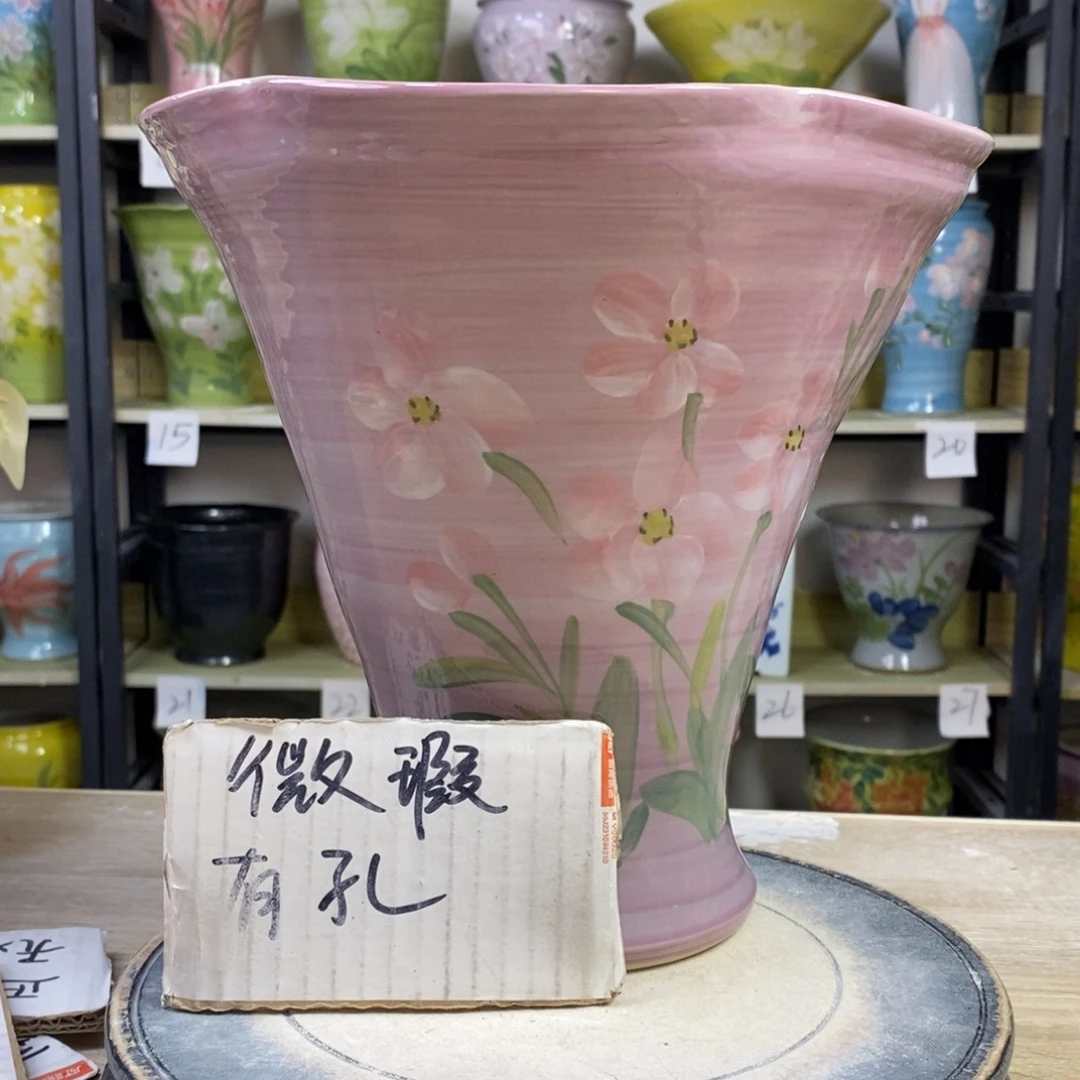 景德镇手工手绘陶瓷花盆