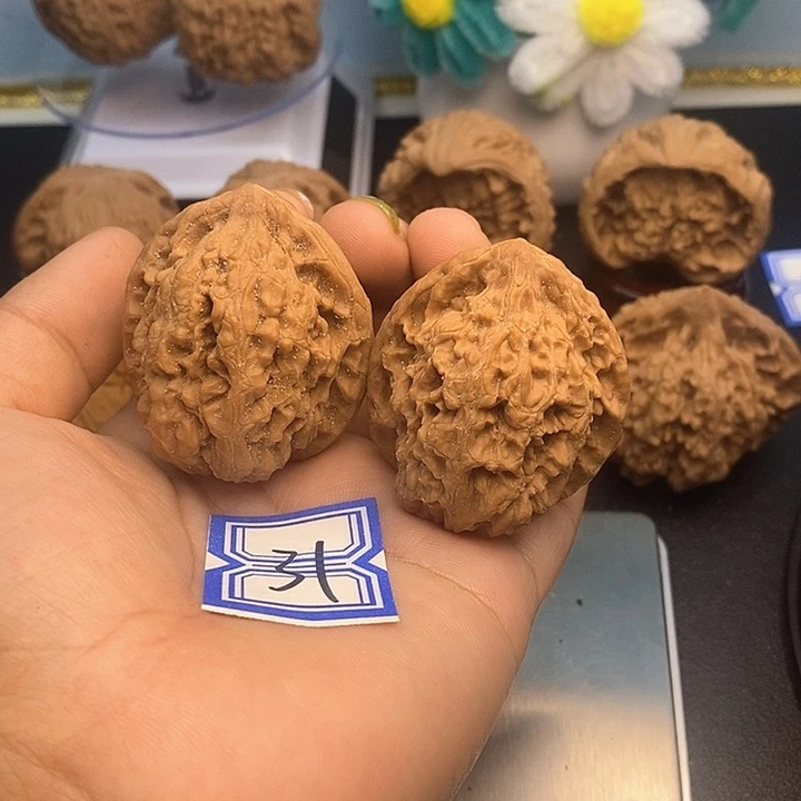 把件文玩核桃39牡丹纹