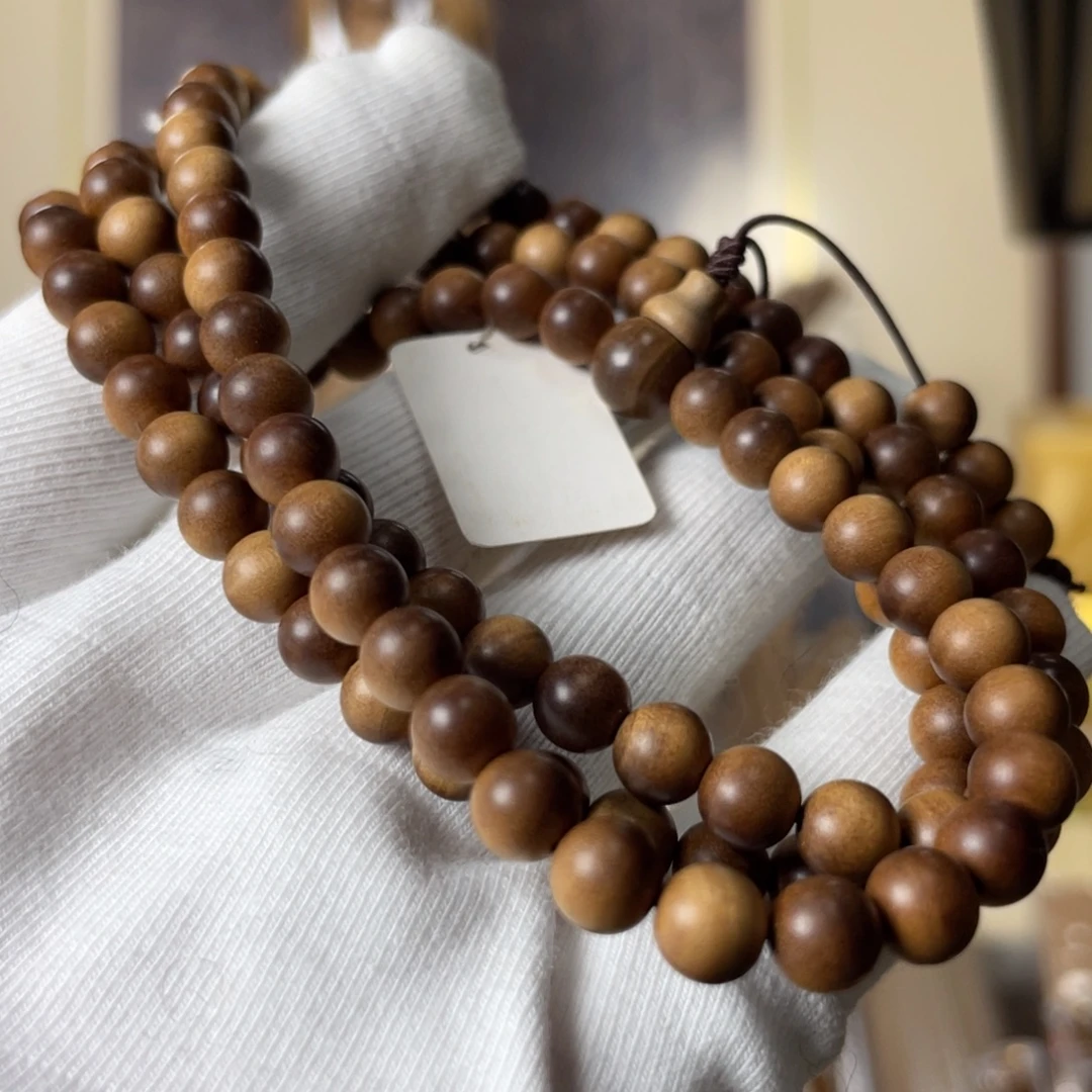 噜***噜手串/手链檀香木老山檀香老料横纹0.6×108沉水