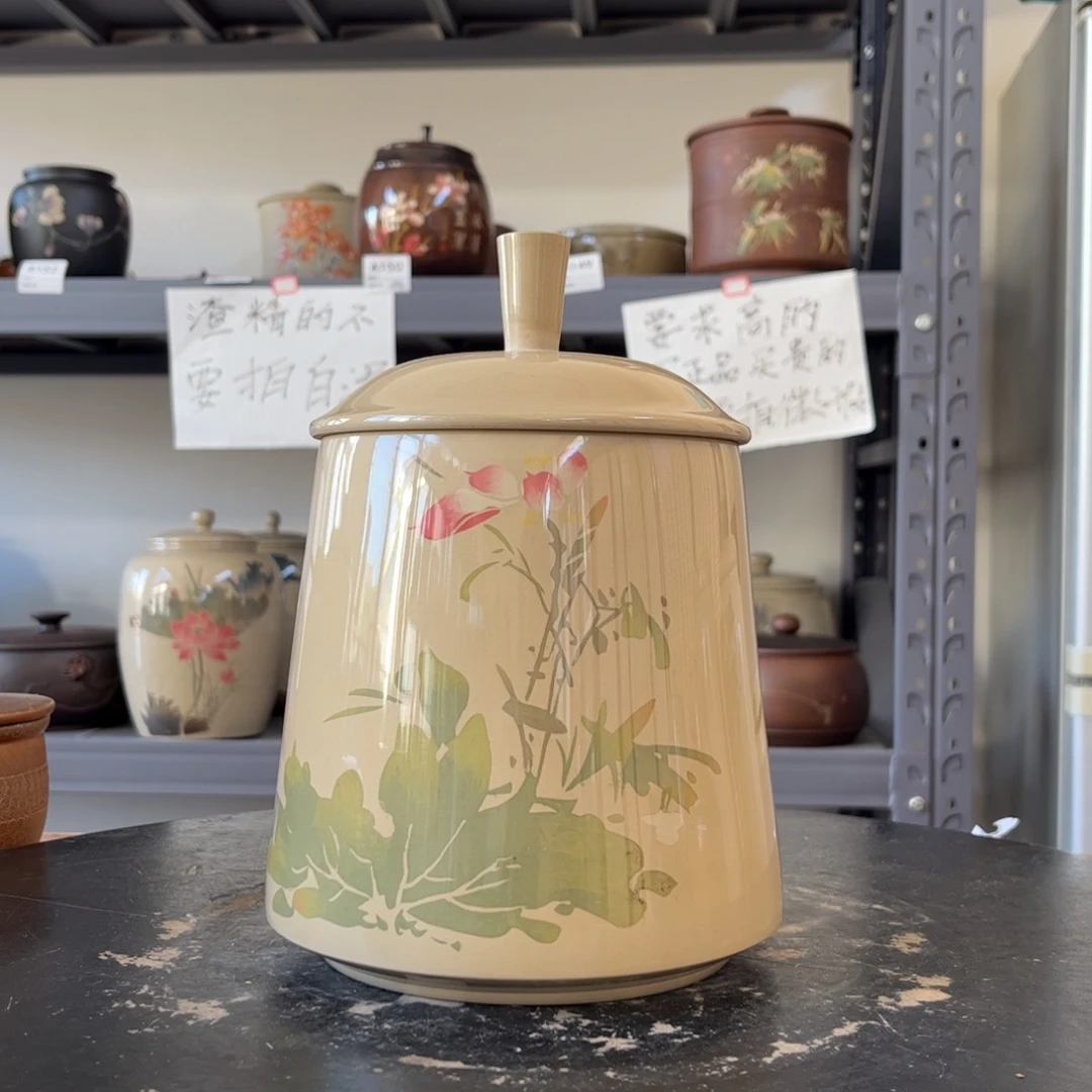 白泥水亮光存茶罐醒茶罐15