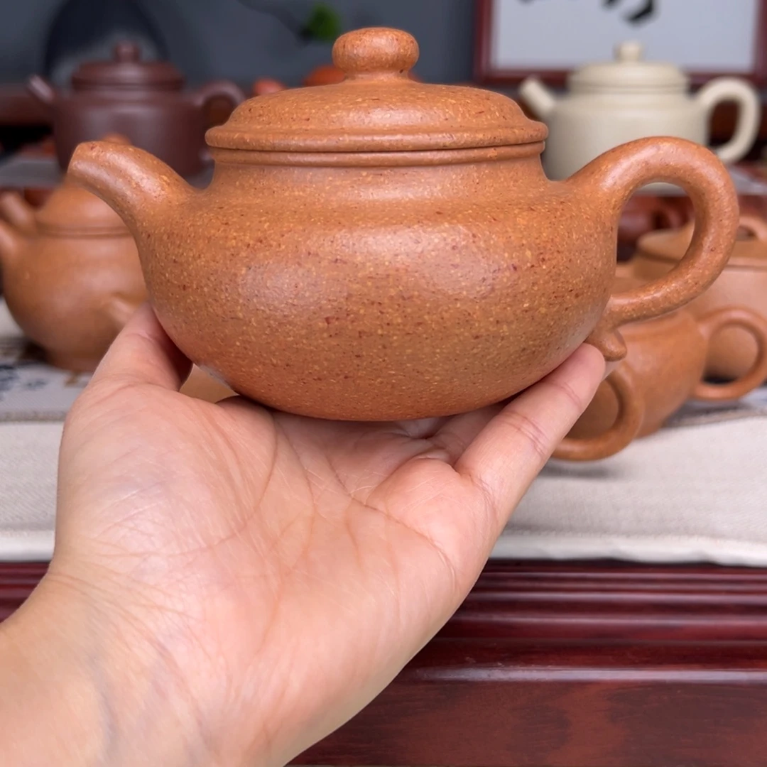 茶壶紫砂梨皮黄的360