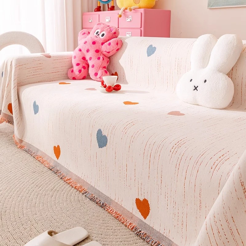 心弦沙发巾一整张全盖沙发垫防猫抓沙发罩全包万能套新款沙发套罩