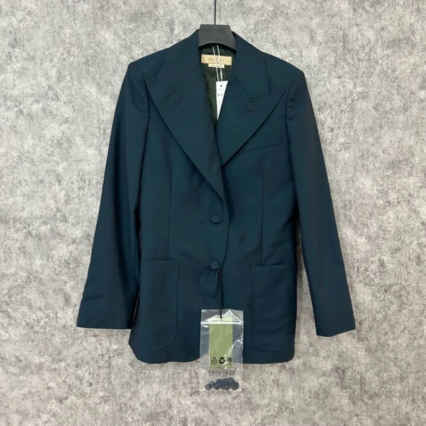 未使用 GUCCI/古驰 古驰墨绿色工服西服外套