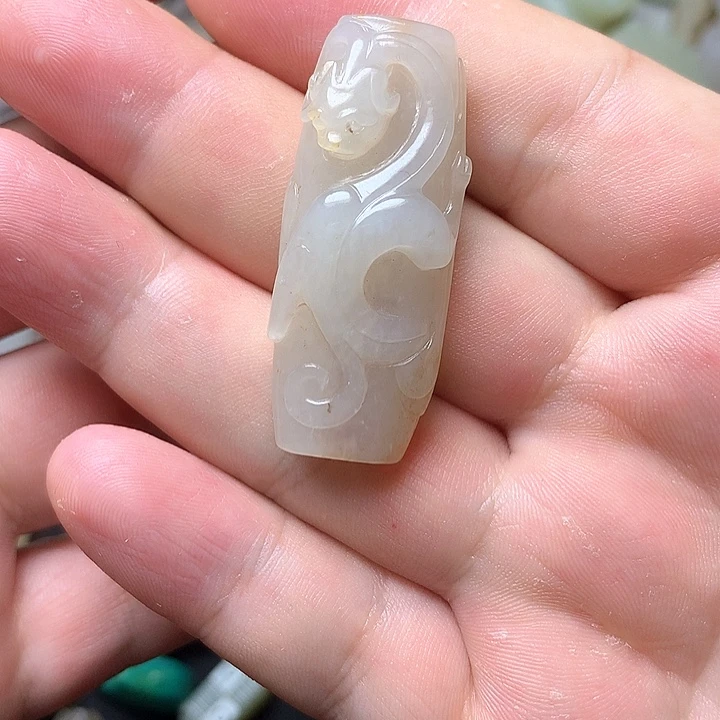 和田玉未镶嵌挂件晋*阁