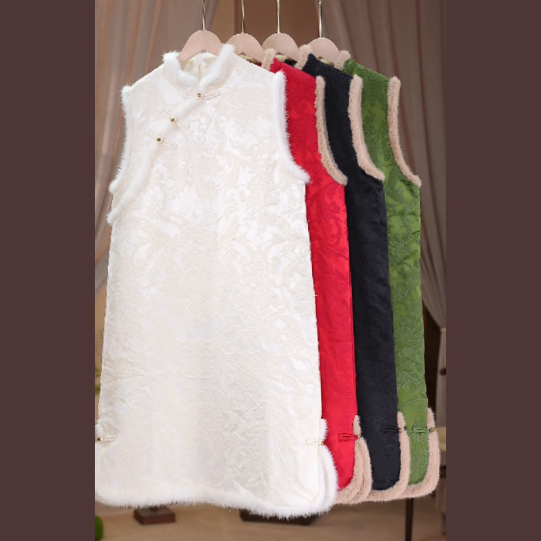 如素慢衣加厚款冬季免烫马夹提花60096