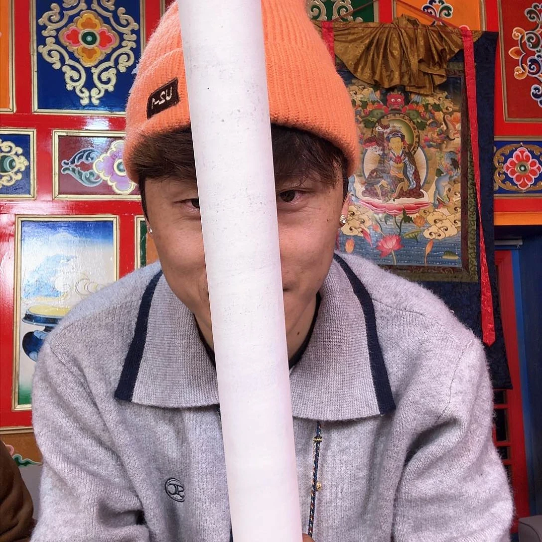 吊坠黄财神坦诚手绘唐卡