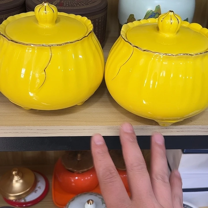 茶叶罐陶瓷家用储物罐瑕疵福利品介意勿拍