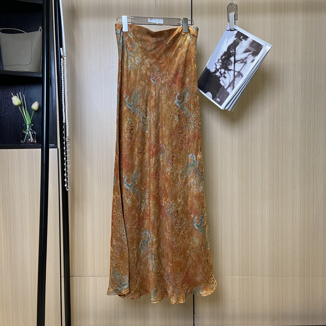 【燕子在南油】110裙长气质设计感轻奢提花女神半身裙3535