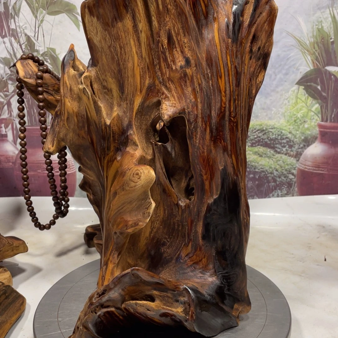 留***地木清凉薄荷药香味随形摆件，土埋老料自然香韵造型独特