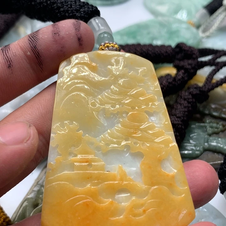 颈饰未镶嵌翡翠保真天然a货翡翠