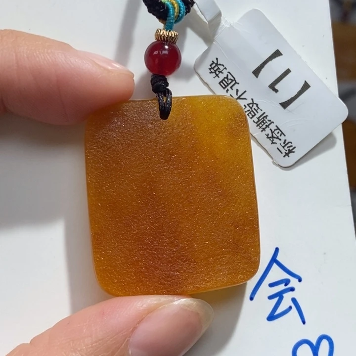 定制琥珀未镶嵌琥珀蜜蜡吊坠项链