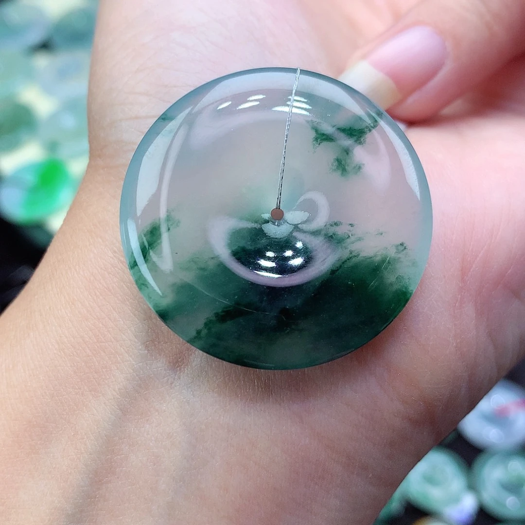 翡翠颈饰未镶嵌76尺寸35-6.1