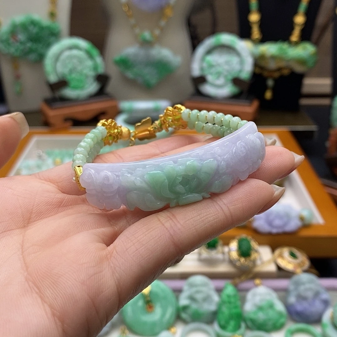 翡翠未镶嵌颈饰天然