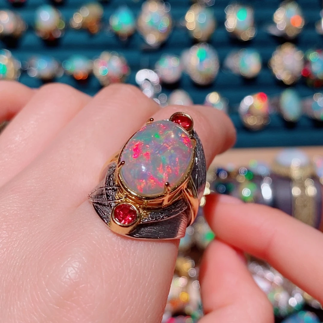 欧泊欧泊戒指银S925镶嵌