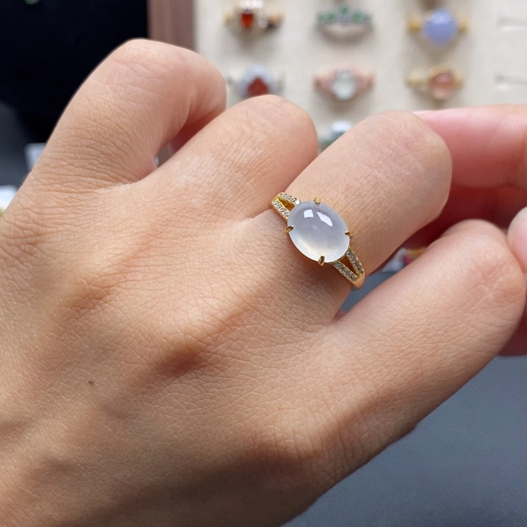 翡翠银S925镶嵌戒指