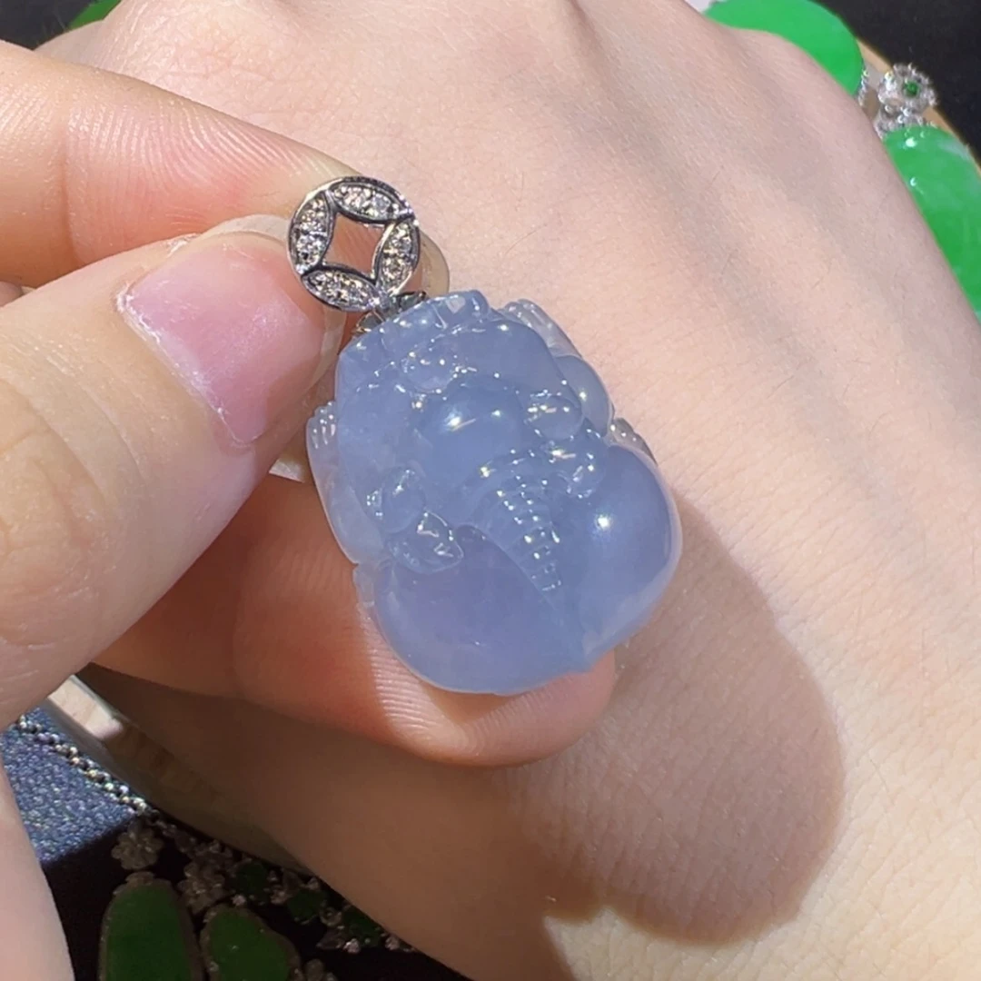 【闪购商品】翡翠18K金镶嵌颈饰缅甸翡翠