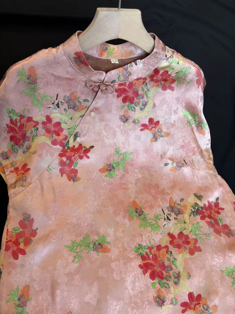 「复古」常熟新中式国风斜襟盘扣创意小众别致中长款衬衣女