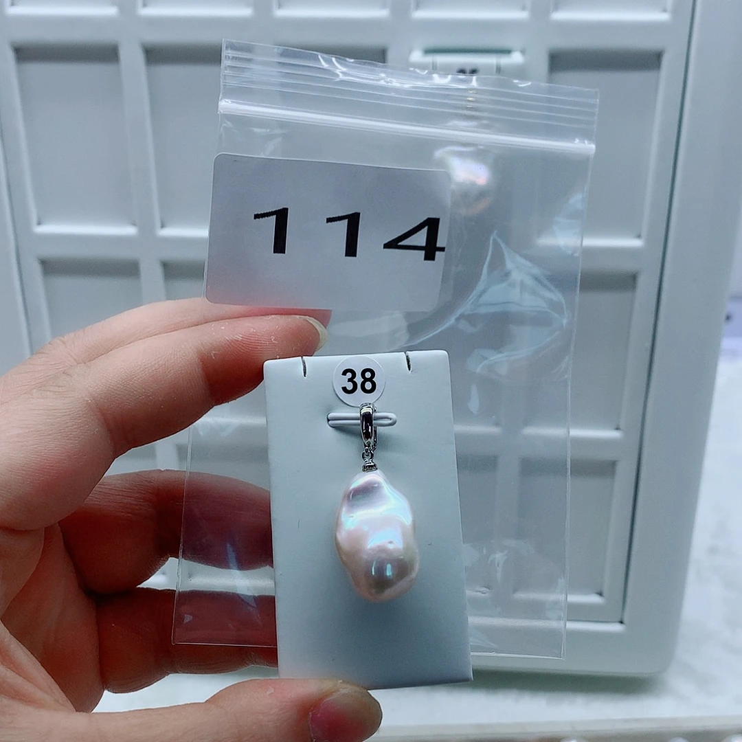 合金吊坠(不含链)淡水珍珠