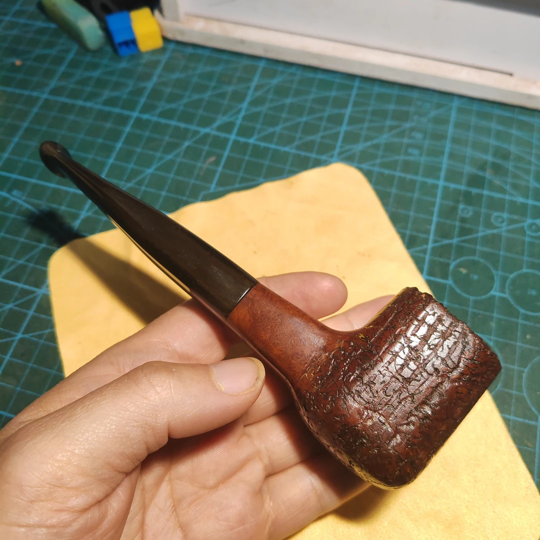 3㎜烟道 石楠木烟斗 全新微瑕疵 适合新人练手 送压棒通条 编号08