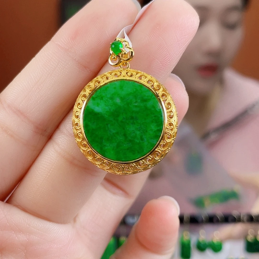 翡翠银S925镶嵌耳饰