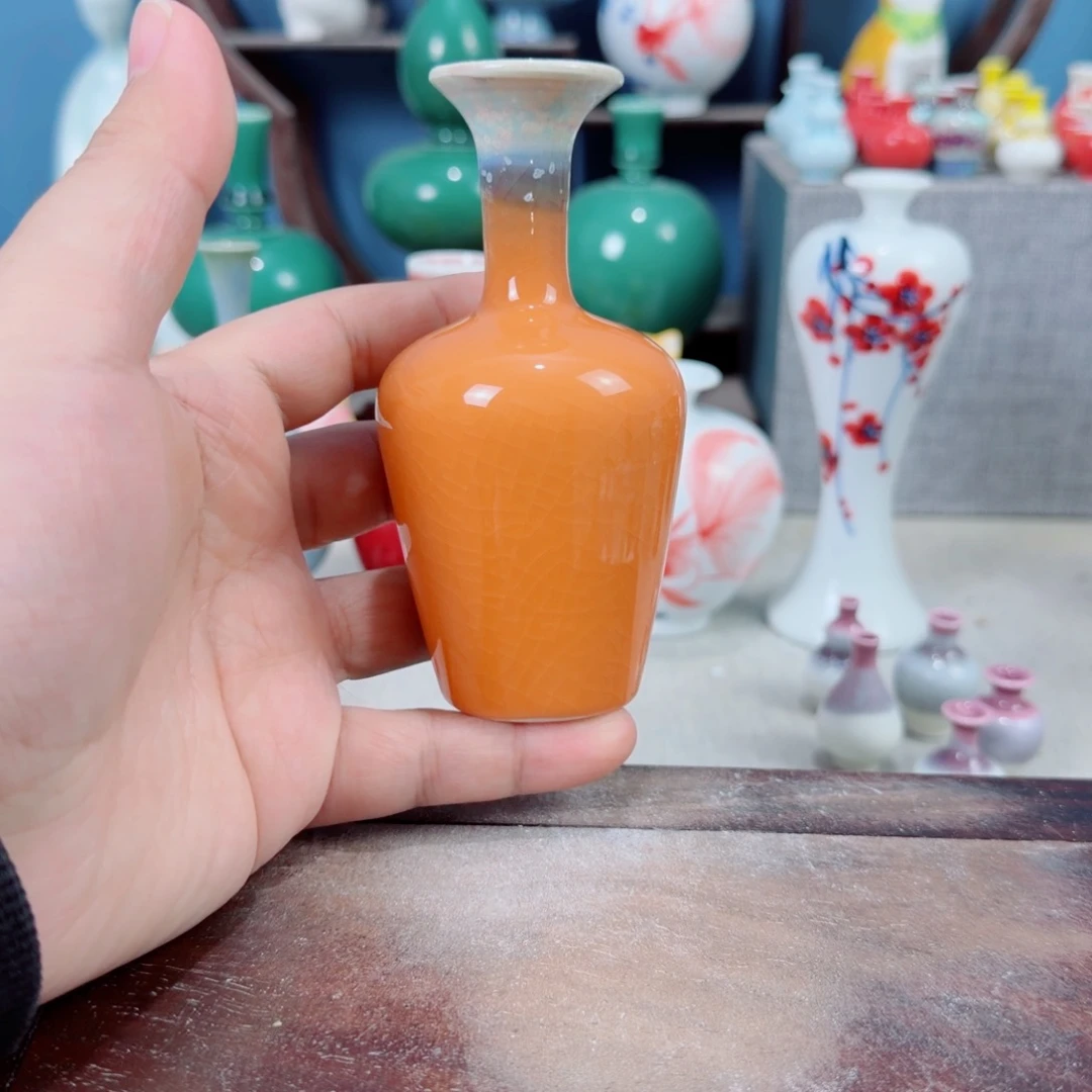 陶瓷手工小花器摆件