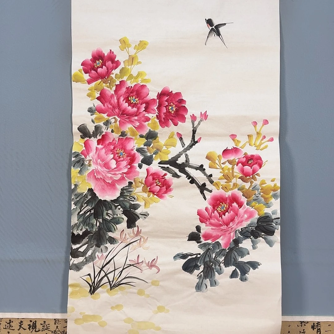 国画110 牡丹一如你的青花