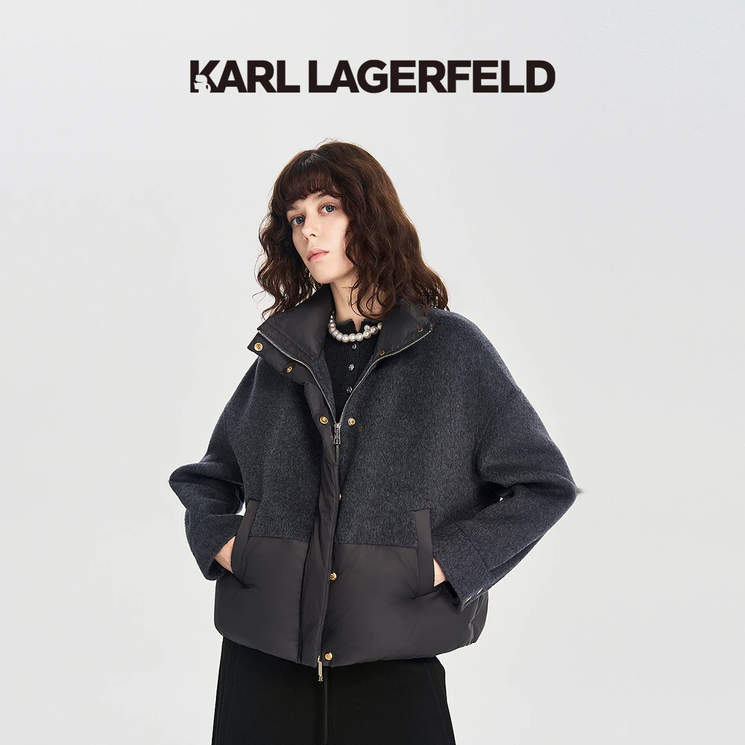【星线好物】KARLLAGERFELD 秋季新款羽绒服短款M27E1538