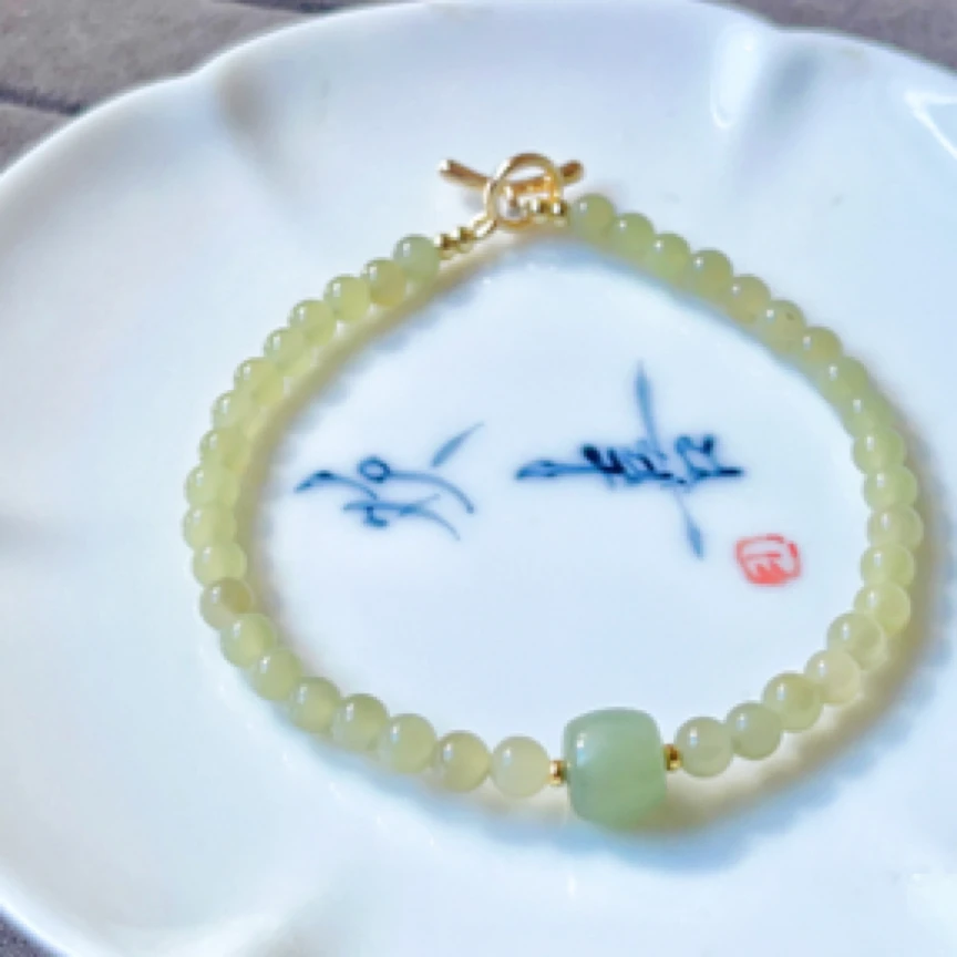 亏本清货天然老料黄口晴水和田玉手串