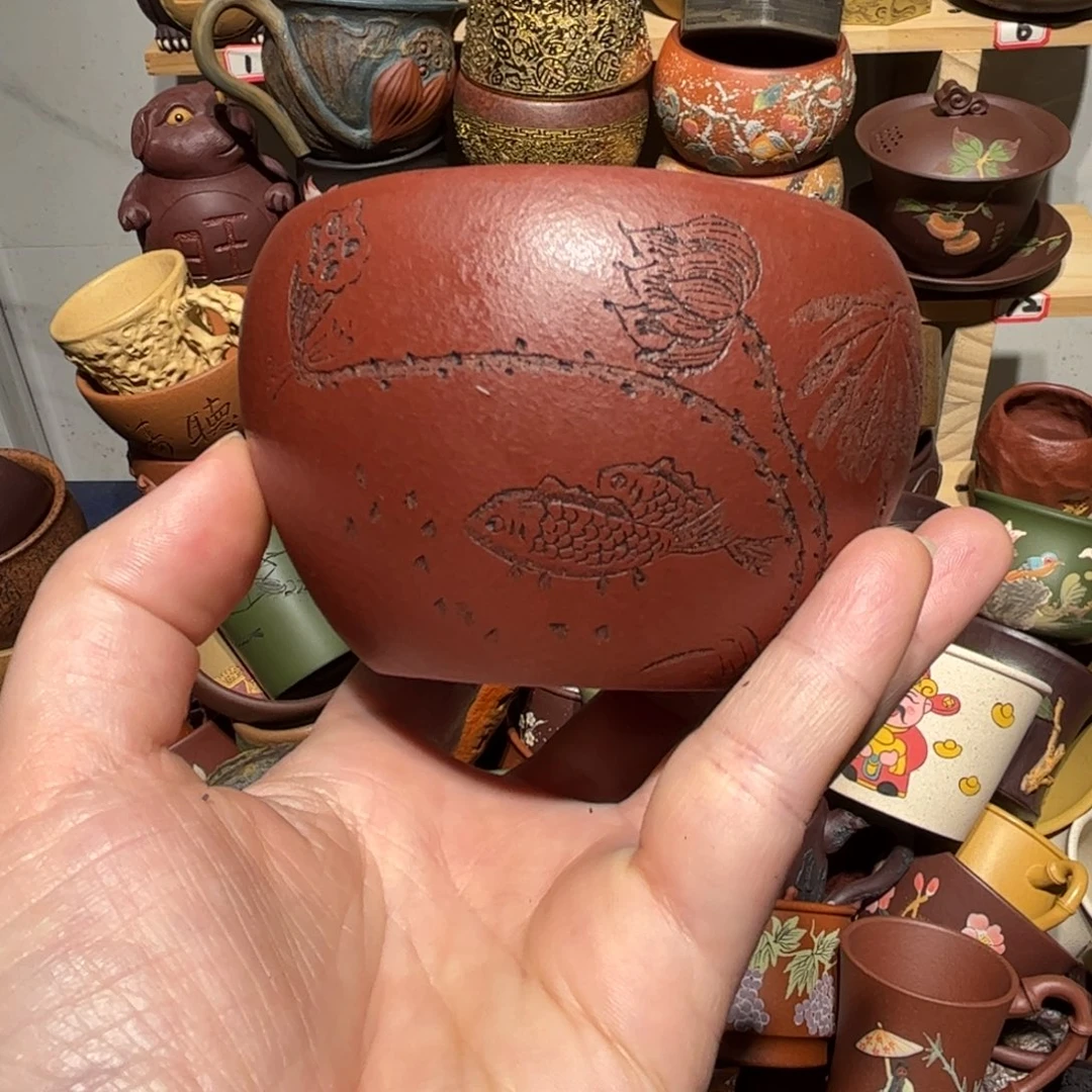 紫砂茶杯宜兴紫砂主人杯