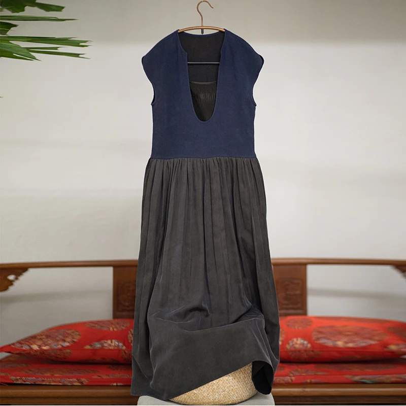 原创女装休闲显瘦气质时尚百搭复古连衣裙