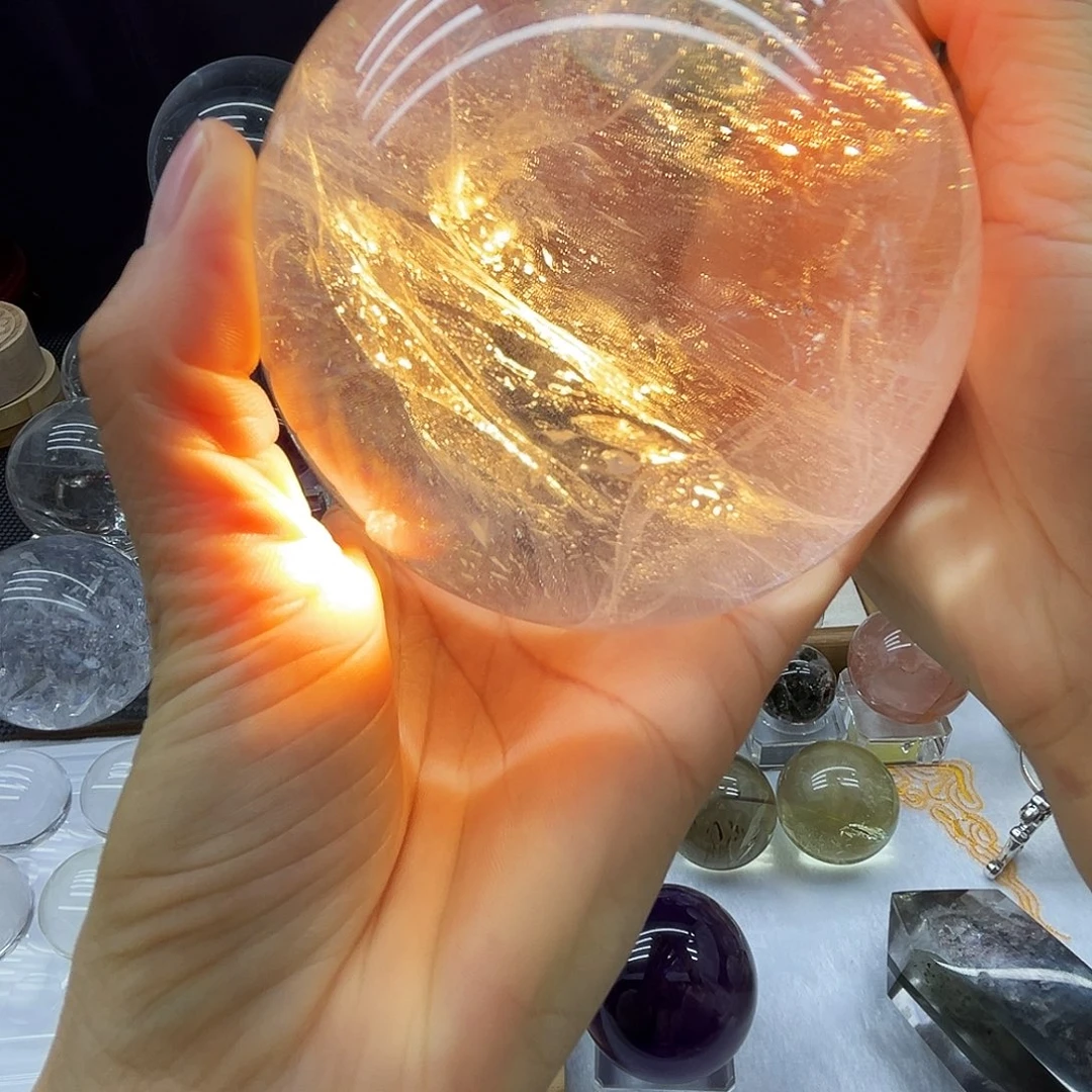水晶未镶嵌珠宝半成品9.4公分