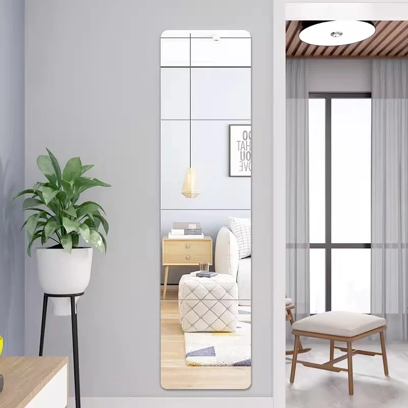 镜子贴墙自粘穿衣镜家用学生宿舍化妆粘贴墙面拼接镜片全身试衣镜