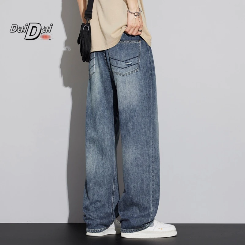 DaiDai新品2025男高街牛仔裤复古潮流休闲宽松直筒夏季