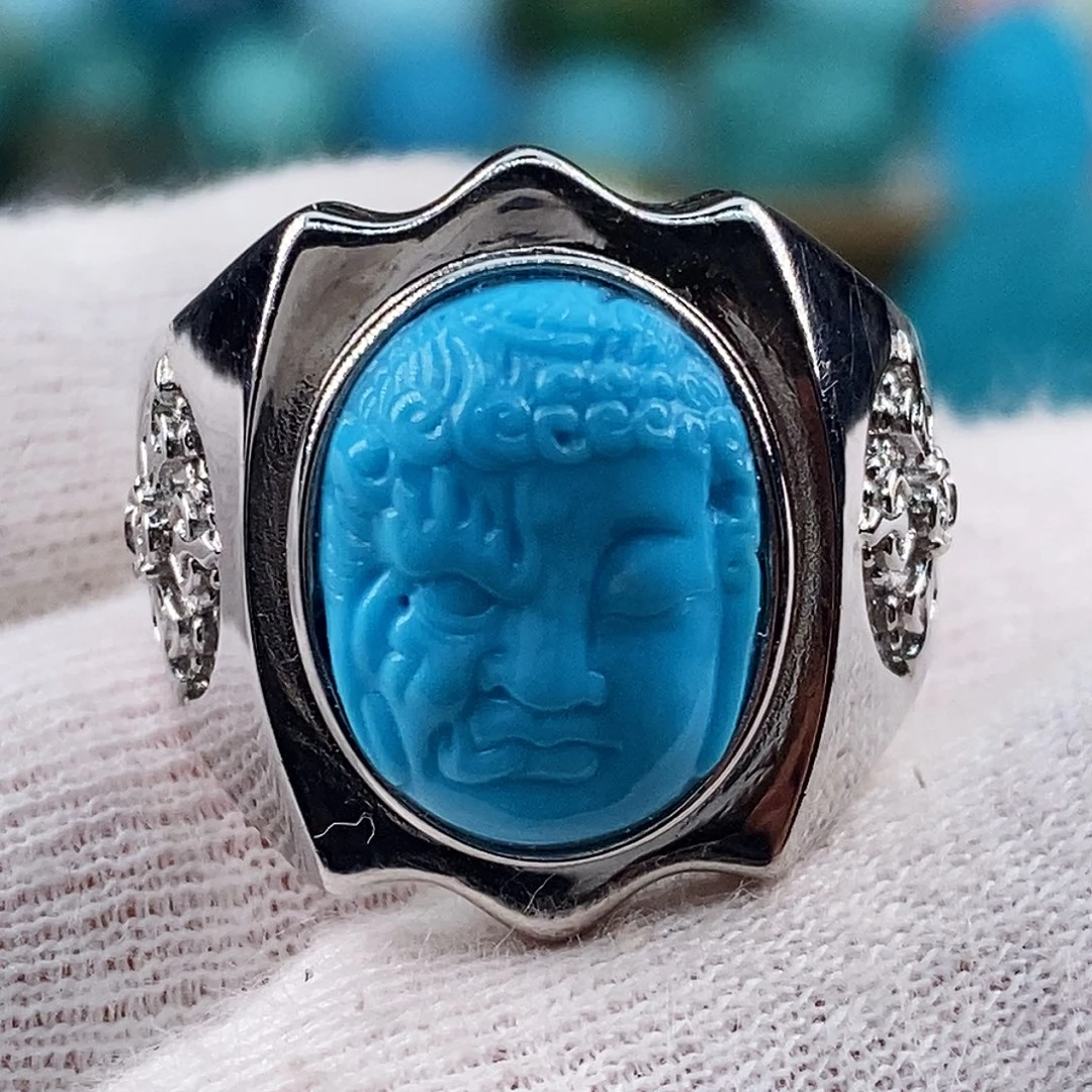 绿松石银S925镶嵌珠宝奇石