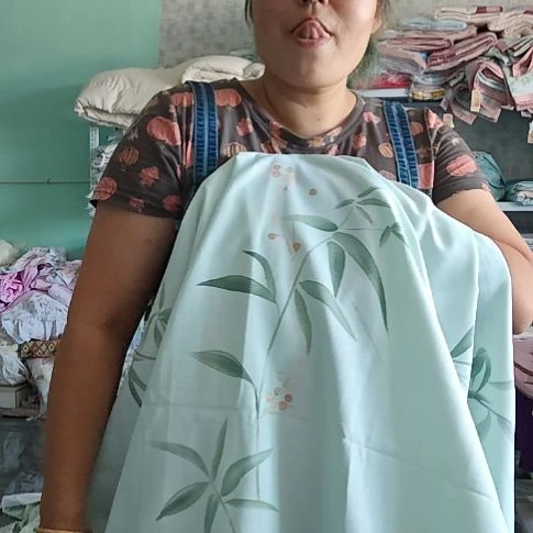 棉质花2.5×2.5软麻当床单。