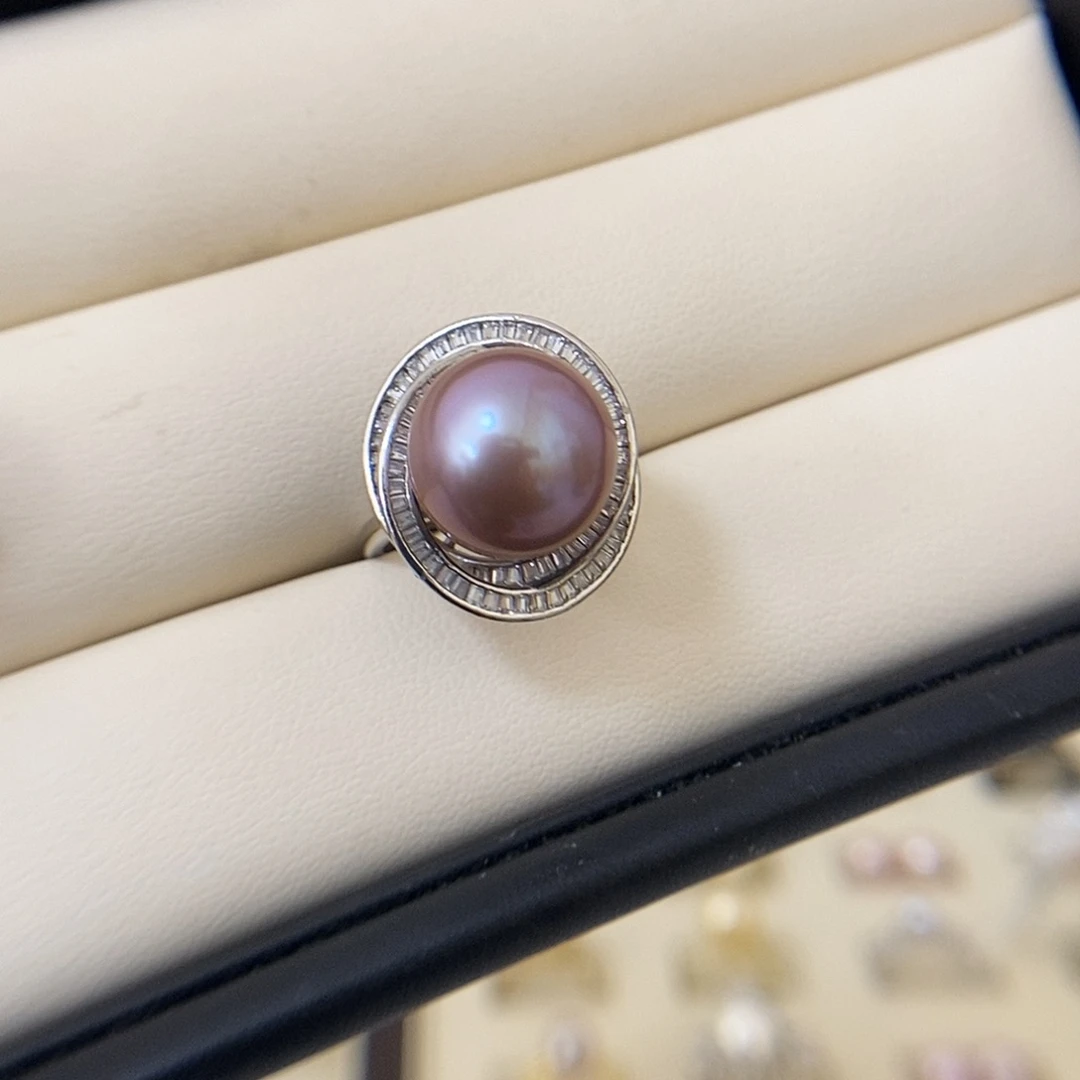 淡水珍珠戒指银S925镶嵌