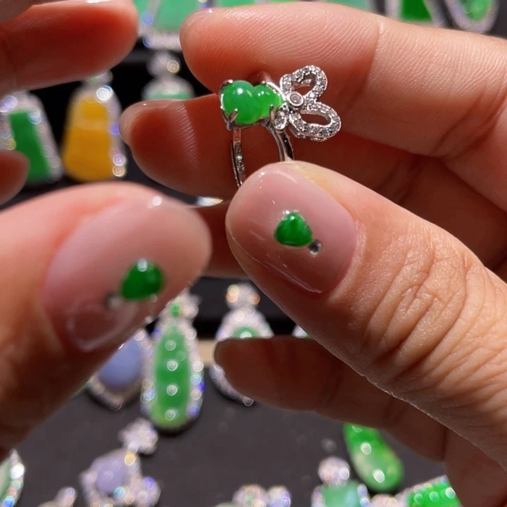 翡翠银S925镶嵌颈饰