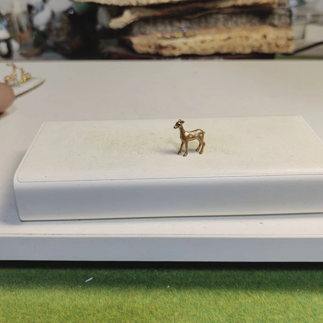 释***夜铜盆景假山摆件造景摆件