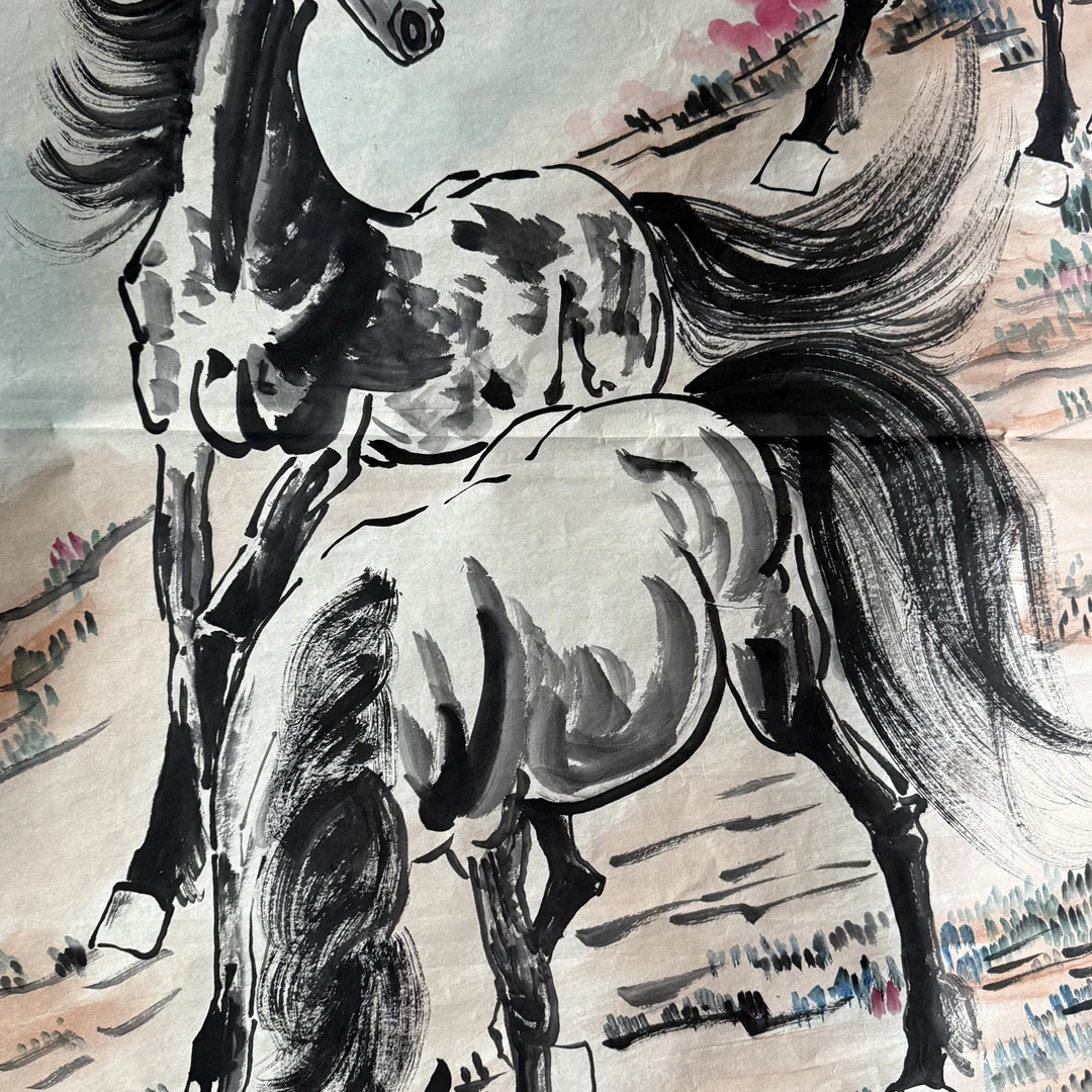 骏马图国画适合悬挂书房办公室