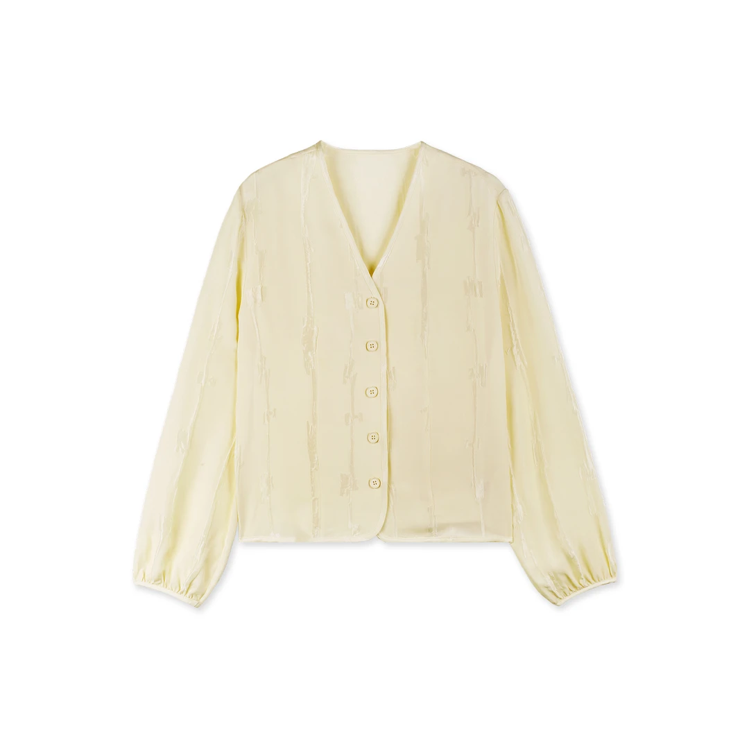 【MY】石块条纹V领上衣YJHY-H921302