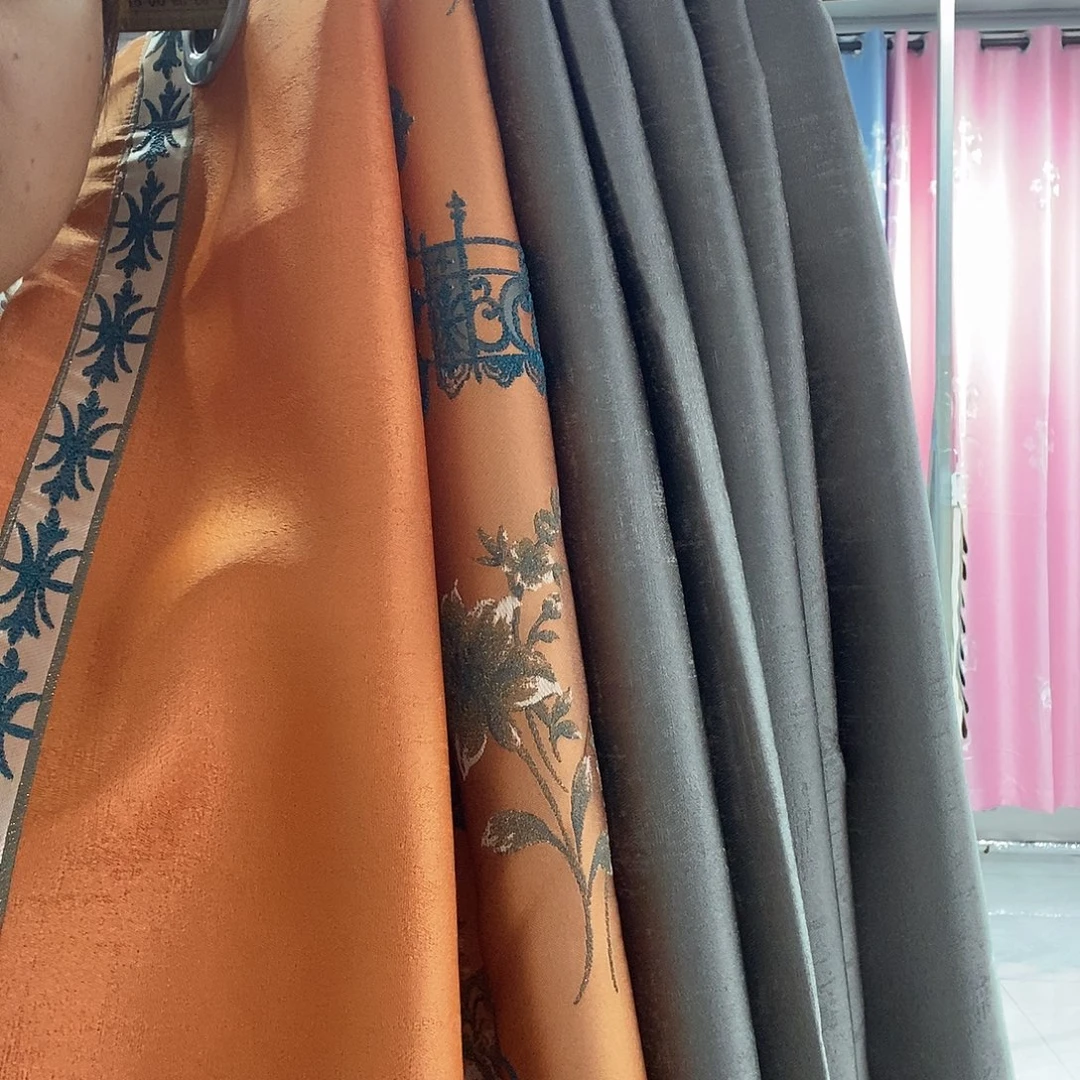 布610灰拼橘色，5米对开