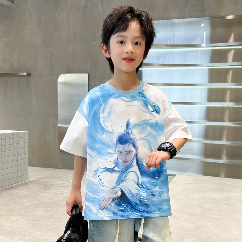 中班仔童装男童T恤夏装2025新款休闲儿童短袖上衣中大童潮*43414