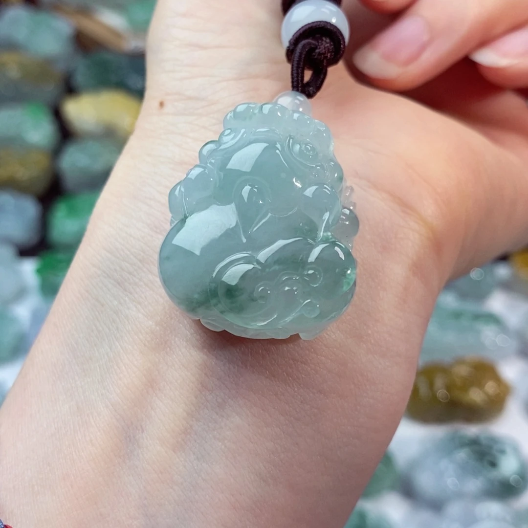 翡翠未镶嵌颈饰天然