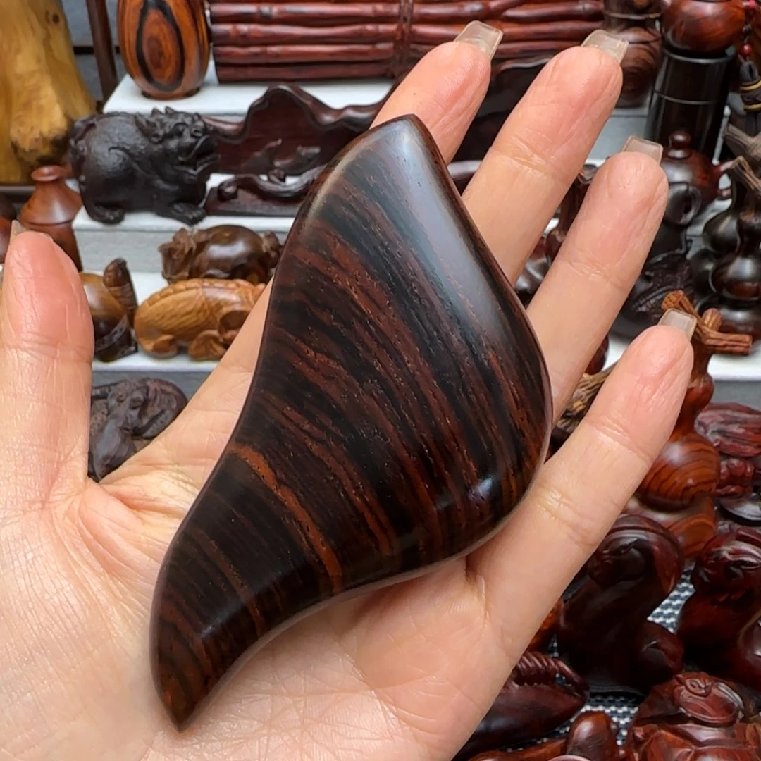 木学**锋微凹黄檀雕刻随行手把