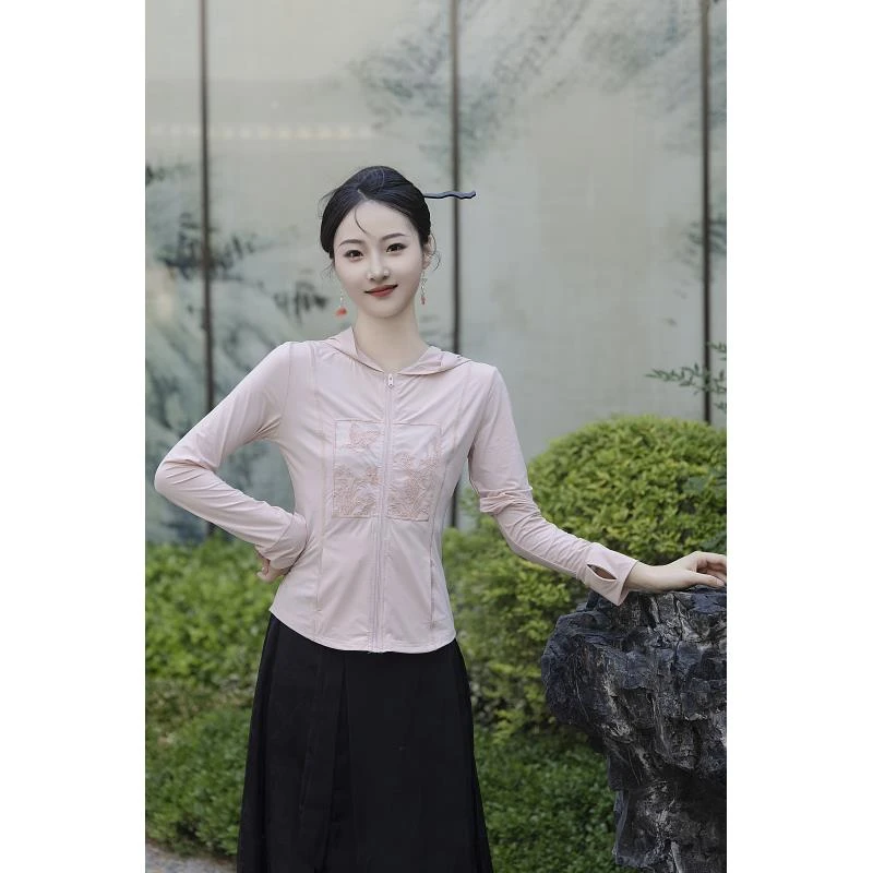 【桃夭】春季新款原创刺绣中国风原纱防晒衣百搭休闲防晒衣